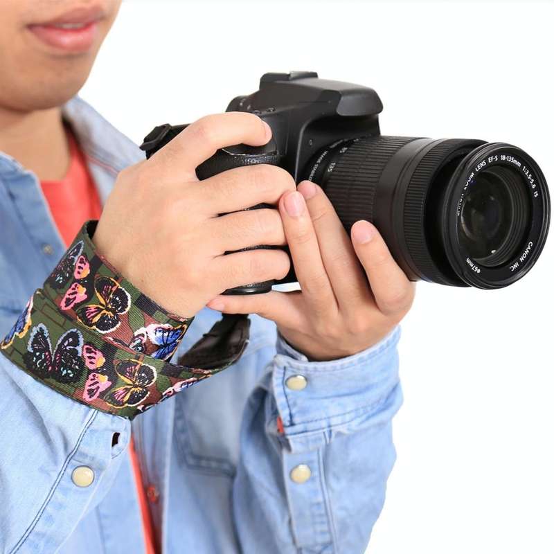 PULUZ Retro Ethnic Style Multi-color Series Butterflies Shoulder Neck Strap Camera Strap for SLR ...
