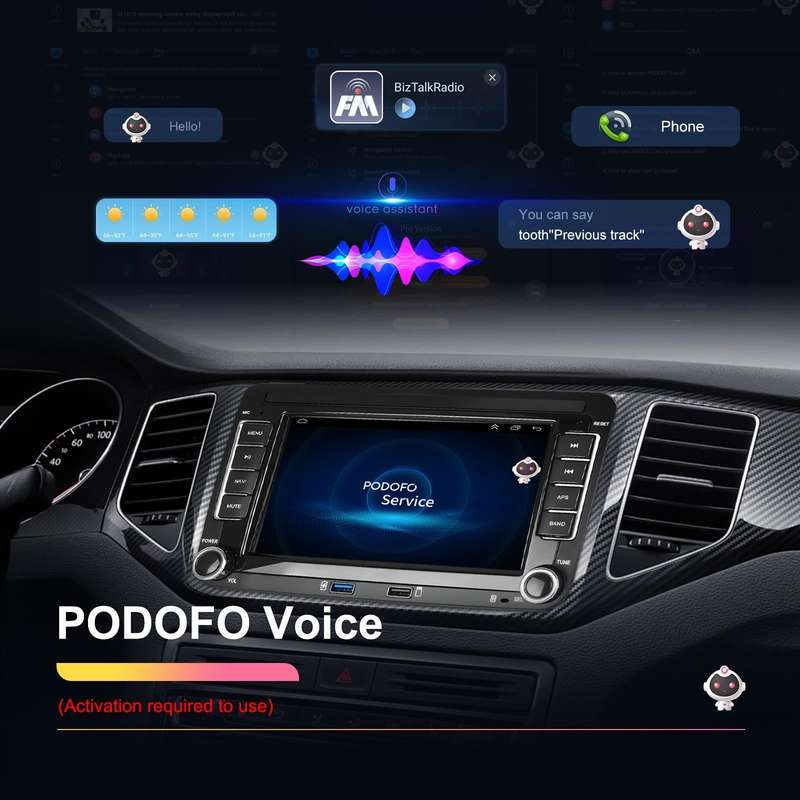 For Volkswagen/Skoda 2+64G Player Large Screen Carplay Android Navigation Reversing Camera Integr...