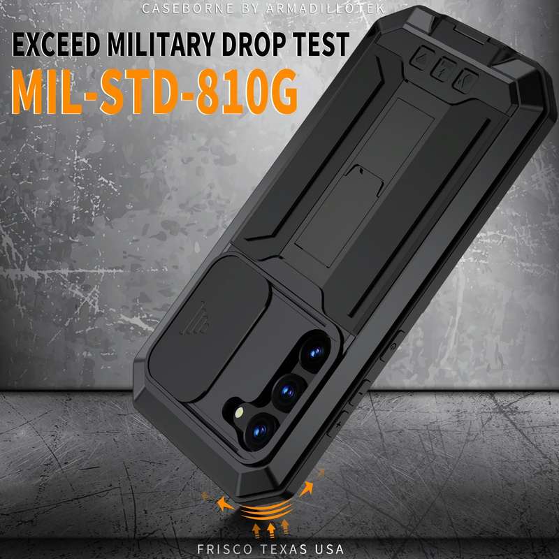 For Samsung Galaxy S23+ 5G R-JUST Sliding Camera Design Life Waterproof Dustproof Shockproof Phon...