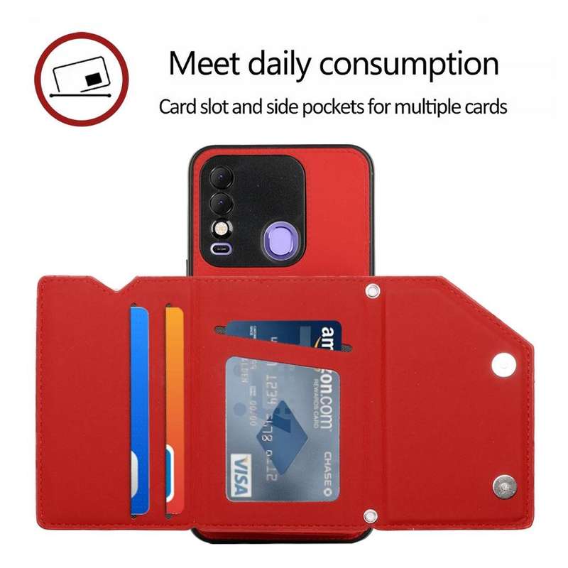 For Tecno Spark 8 Skin Feel PU + TPU + PC Phone Case(Red)