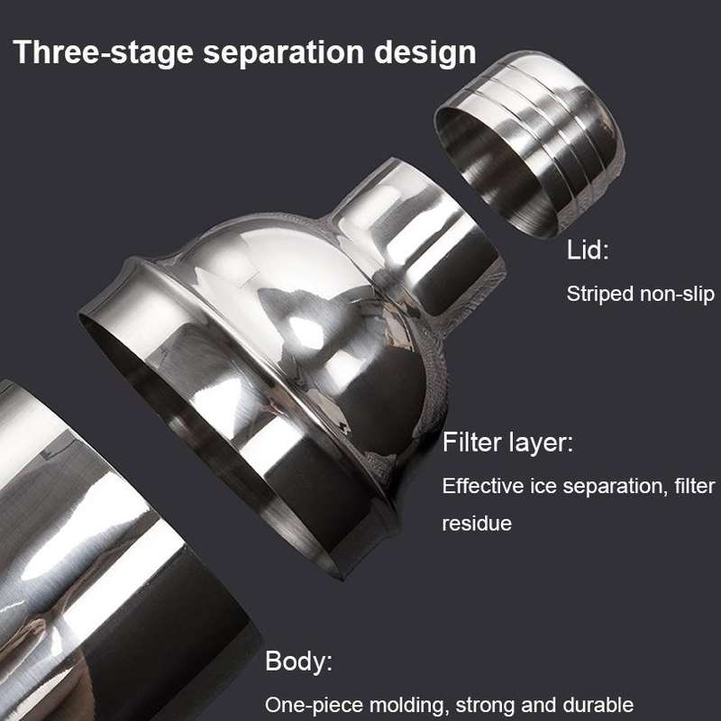 BY-7 7 in 1 Stainless Steel Bartender Set Bar Bartending Tools, Spec: 550ml