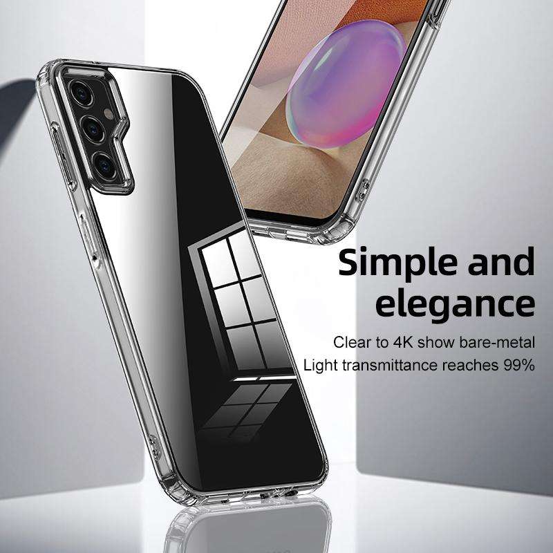 For Samsung Galaxy A54 5G Armor Clear TPU Hard PC Phone Case(Matte Black)