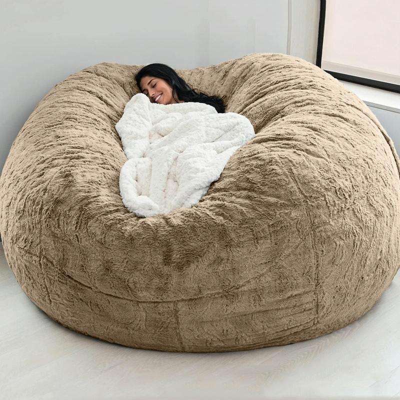 150x75cm Cloth Cover Lazy Sofa Bean Bag Living Room Simple Sofa Tatami Fabric Cover Without Fille...