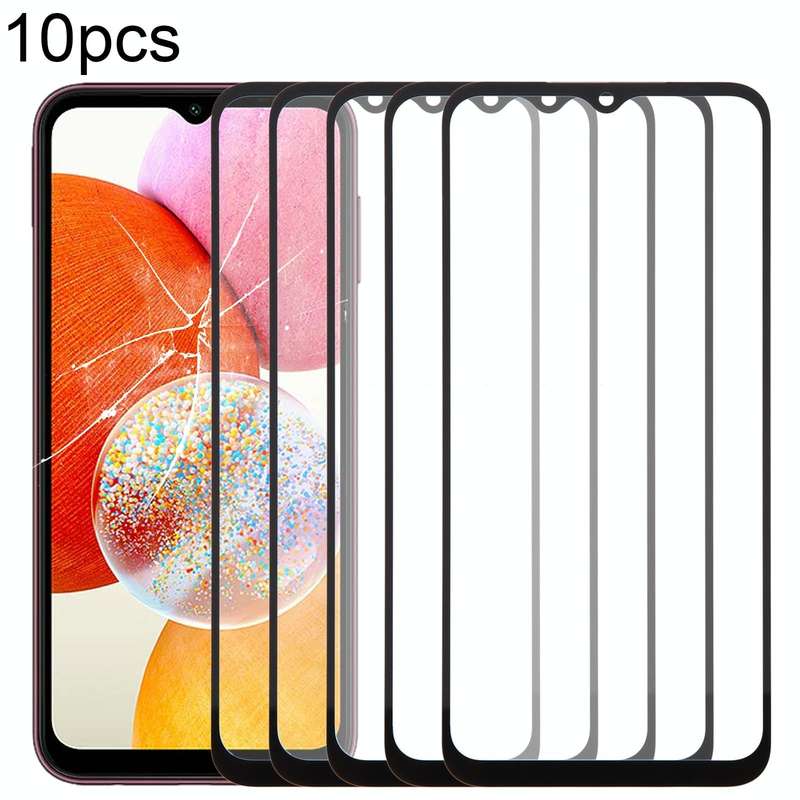 For Samsung Galaxy A14 4G SM-A14F 10pcs Front Screen Outer Glass Lens with OCA Optically Clear Ad...