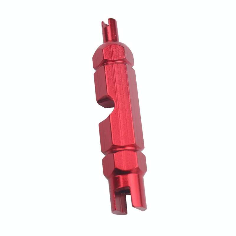 A5586 10 PCS Bicycle French Valve Core with Red Disassembly Tool