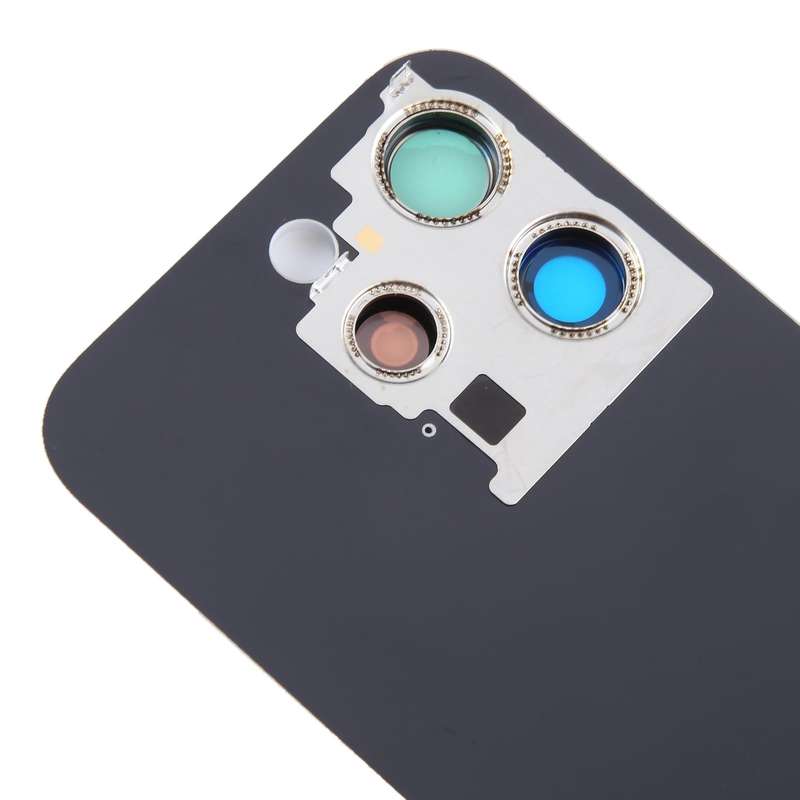 For iPhone 15 Pro Glass Battery Back Cover with Camera Lens Cover(Grey)