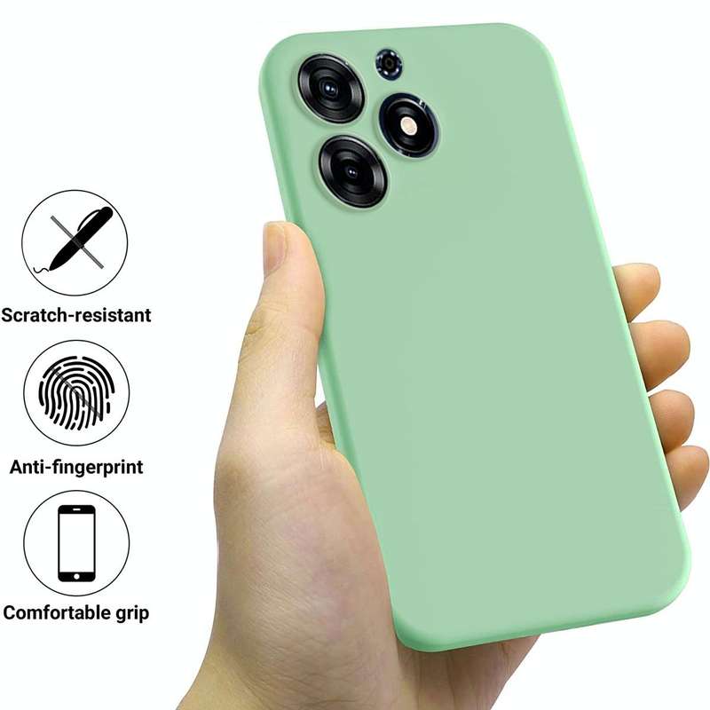 For Tecno Spark 10 Pro 4G Pure Color Liquid Silicone Shockproof Phone Case(Green)