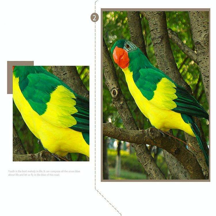 45CM Simulation Parrot Simulation Bird Macaw Foam Feather Parrot Sen Gardening Decoration, Color:Red
