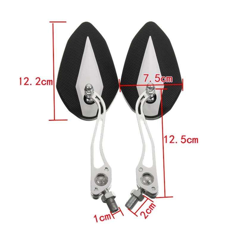Aluminum Alloy Motorcycle Large-view Rearview Mirror Modification(Black)