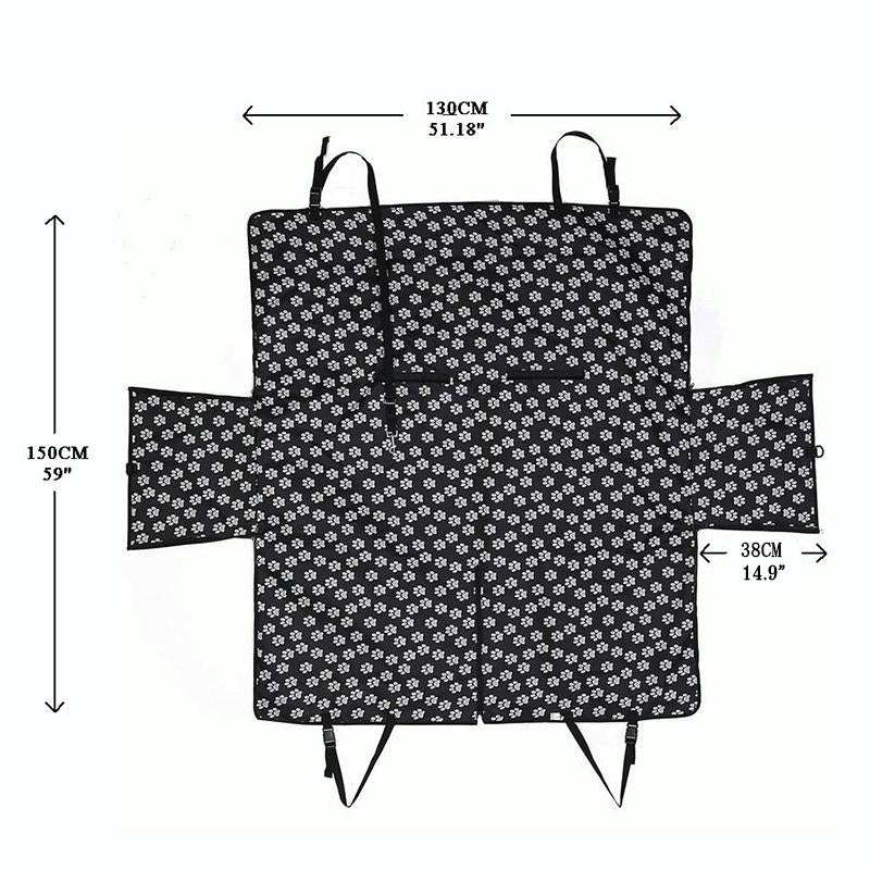 Waterproof Rear Back Pet Dog Car Seat Cover Mats Hammock Protector With Safety Belt, Size:130x150...