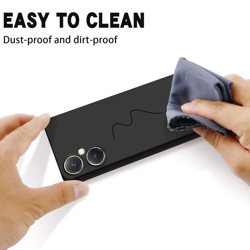 For vivo Y27 4G Pure Color Liquid Silicone Shockproof Phone Case(Black)
