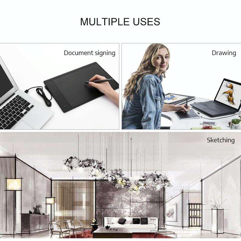 VEIKK A30 10x6 inch 5080 LPI Smart Touch Electronic Graphic Tablet, with Type-c Interface