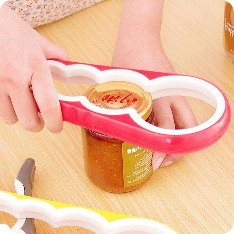 4 in 1 Multi-function Bottle Opener Home Safe Open Cans Anti-skid Cap Kitchen Tool, Random Color ...