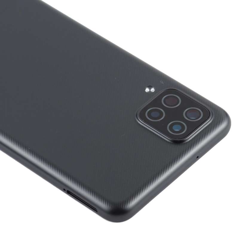 For Samsung Galaxy A12 Battery Back Cover (Black)