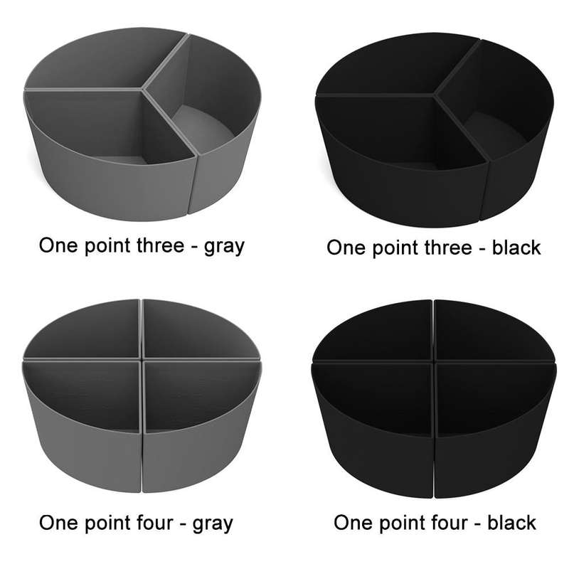 For Crockpot 6QT Slow Cooker Silicone Liners Divider Reusable Leak Proof Mats, Spec: Black 4 Comp...
