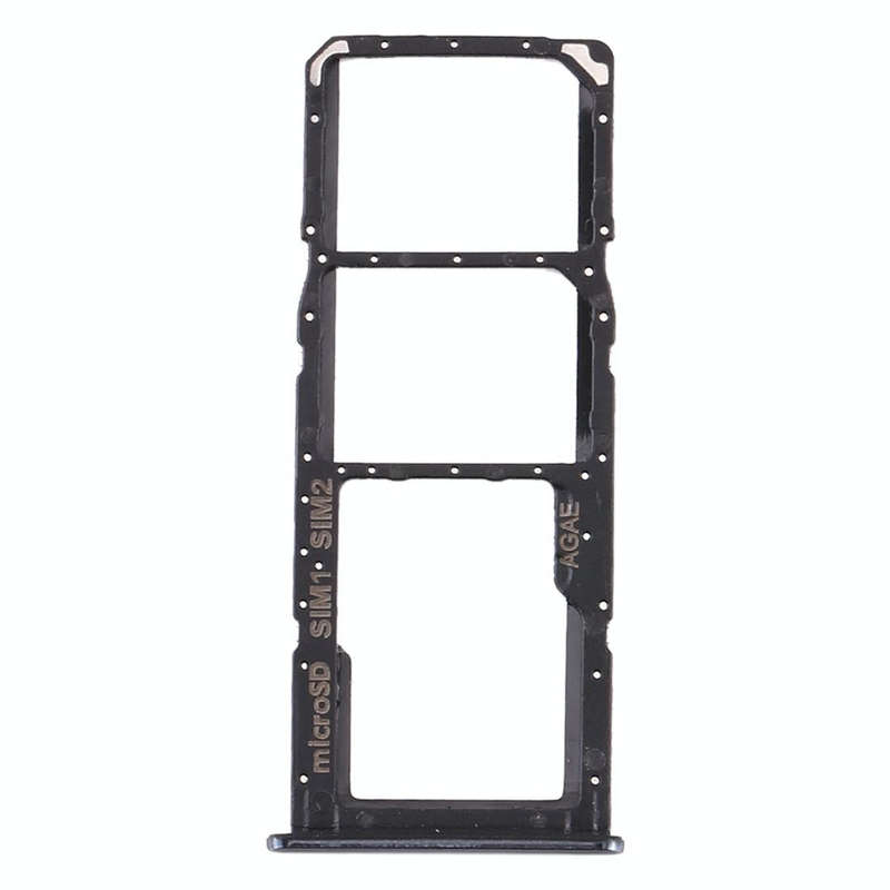 For Samsung Galaxy A71 SIM Card Tray + SIM Card Tray + Micro SD Card Tray (Black)
