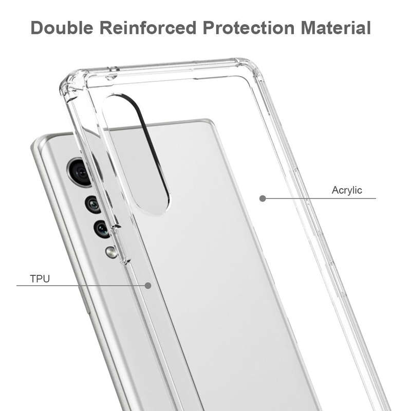 For LG Velvet Shockproof Scratchproof TPU + Acrylic Protective Case(Transparent)