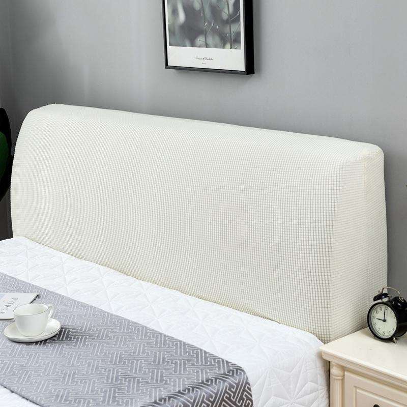 Polar Fleece Elastic Full Covered Headboard Dust Cover, Size:120cm(Beige)
