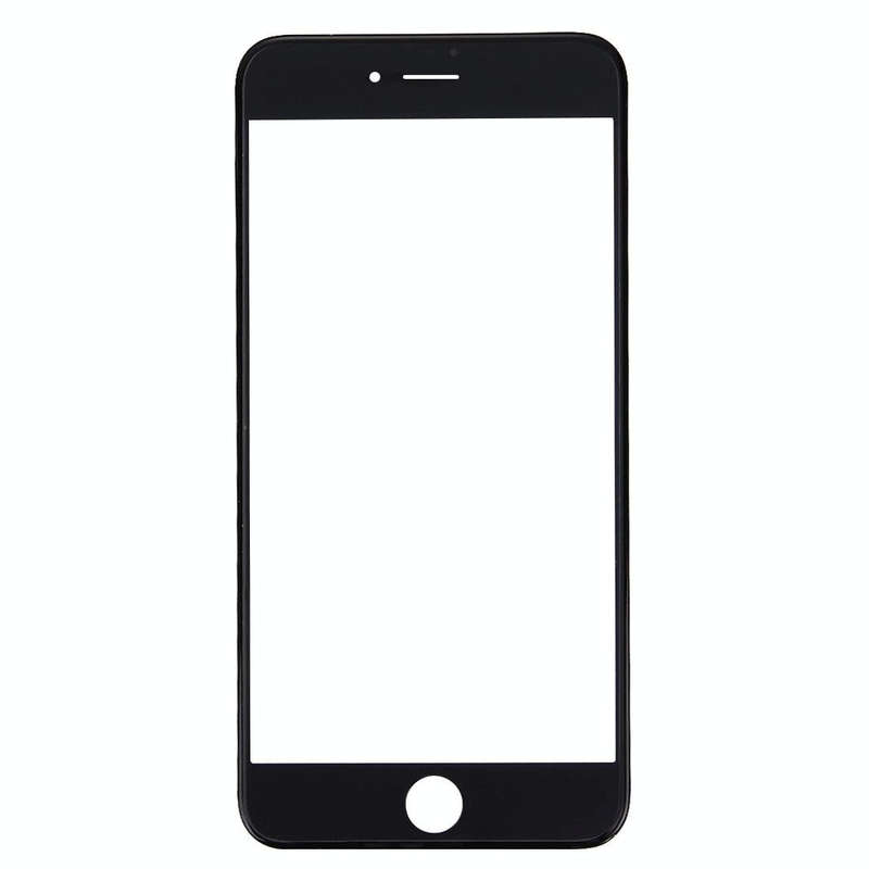 Front Screen Outer Glass Lens with Front LCD Screen Bezel Frame for iPhone 7 (Black)