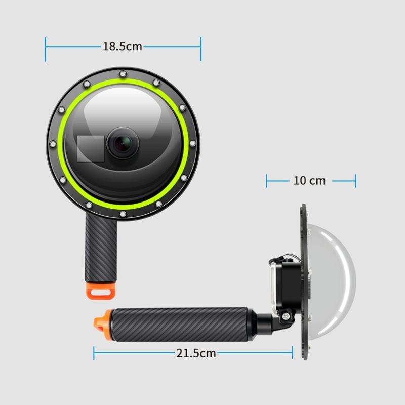 RUIGPRO Floating Hand Grip Dome Port Underwater Diving Camera Lens Transparent Cover for DJI Osmo...