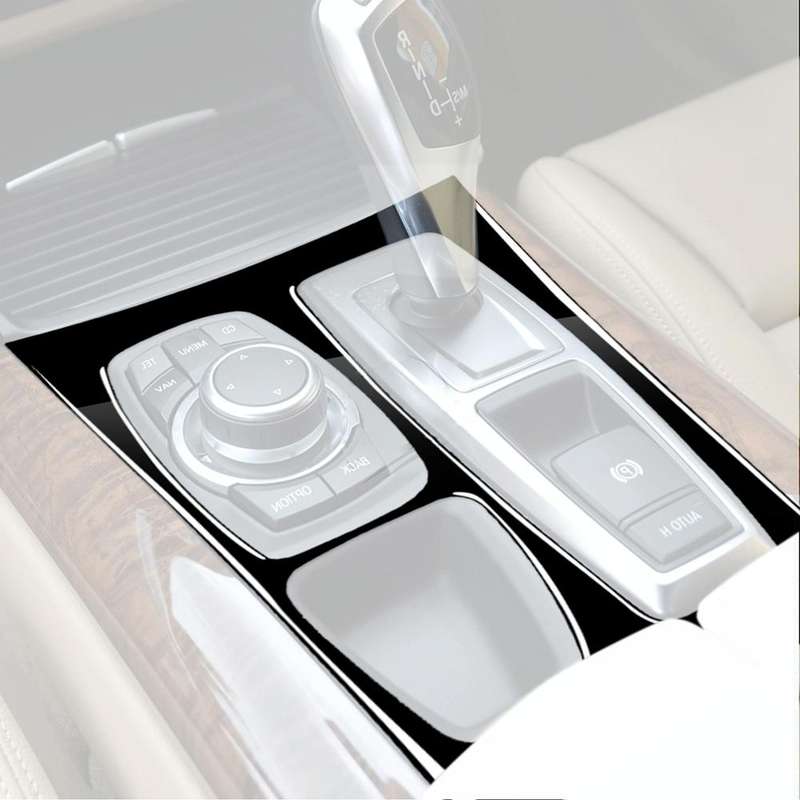 Car Right Drive Gear Panel Decorative Sticker for BMW X5 E70 2008-2013 / X6 E71 2009-2014(Black)