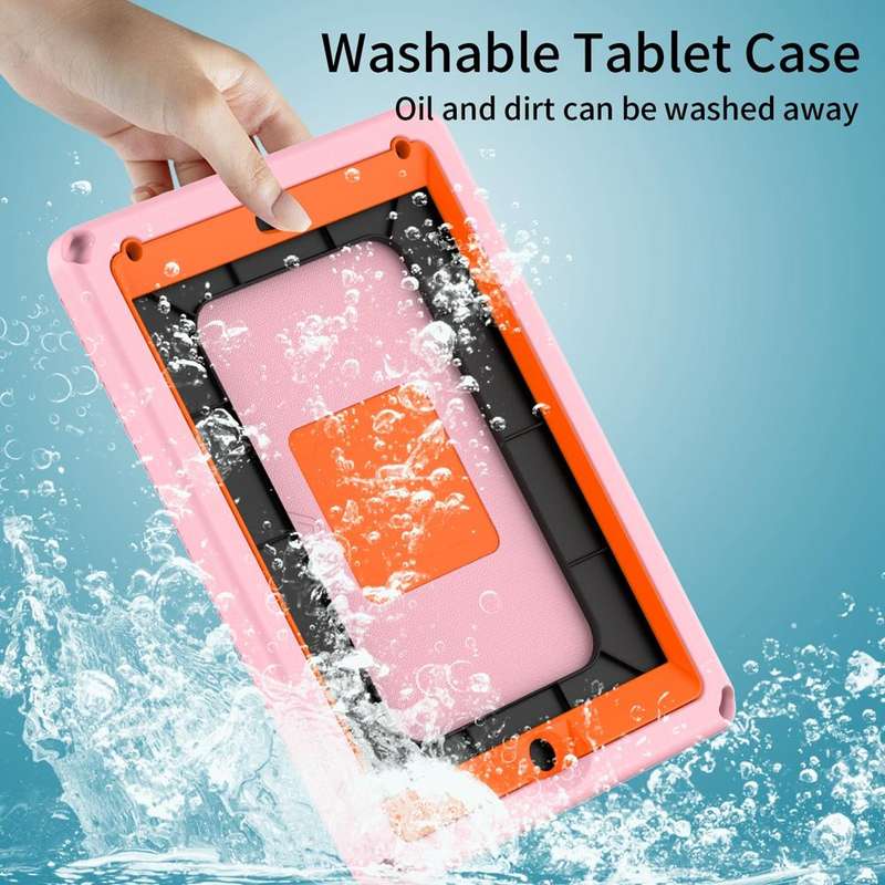 For iPad 5 / 7 / 6 / 8 / 9 EVA + PC Shockproof Tablet Case with Waterproof Frame(Pink)