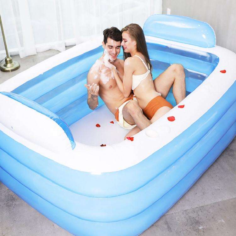 Three-layer Thickened Adult Insulated Inflatable Swimming Pool Baby Tub, Size:150 x 105 x 55cm