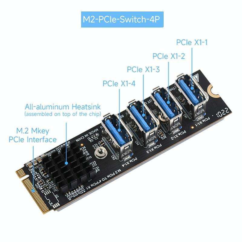 Waveshare PCIe X1 to PCIe X16 Expander, Using With M.2 to PCIe 4-Ch Expander, 24003