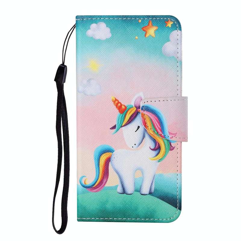 For Samsung Galaxy A31 Colored Drawing Pattern Horizontal Flip Leather Case with Holder & Card Sl...