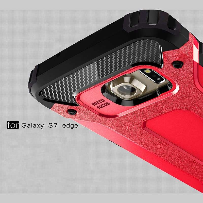 For Galaxy S7 Edge / G935 Tough Armor TPU + PC Combination Case (Red)