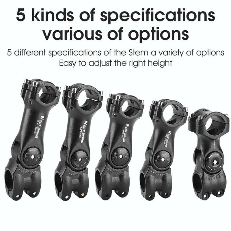 WEST BIKING Mountain Bike Adjustable Handlebar Angle Riser Handlebar Lift Accessories 25.4x120mm