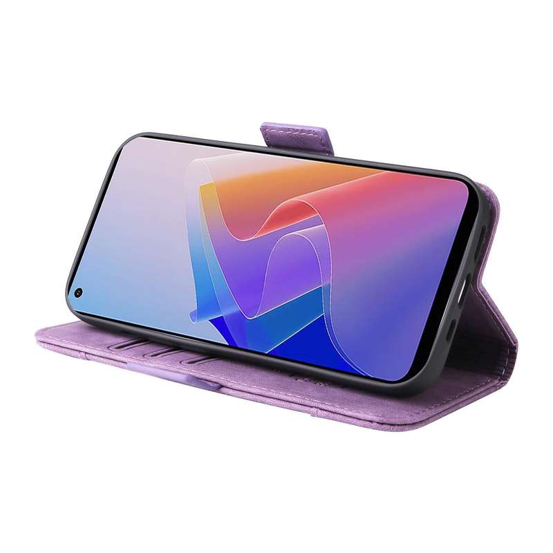 For OPPO Reno 7Z 5G BETOPNICE Dual-side Buckle Leather Phone Case(Purple)
