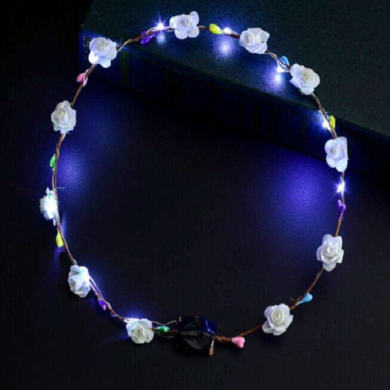 3 PCS Ten Lights Flash Garland Headband(Random Color and Style)