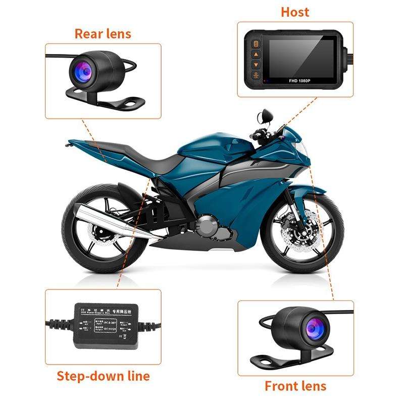 SE60 3.0 inch 1080P Waterproof HD Motorcycle DVR, Support TF Card / Cycling Video / Parking Monit...