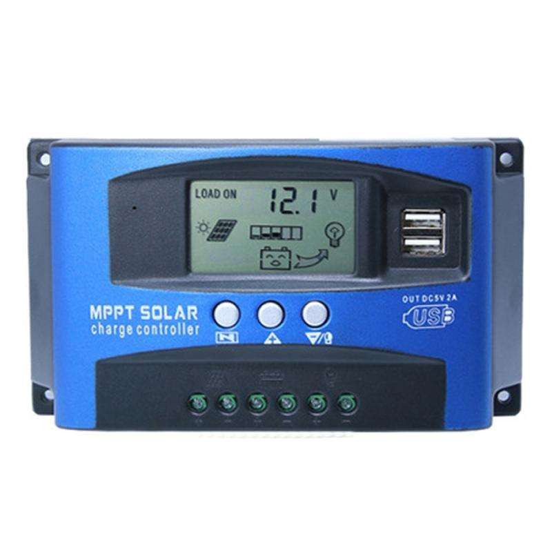 YCX-003 30-100A Solar Charging Controller with LED Screen & Dual USB Port Smart MPPT Charger, Mod...