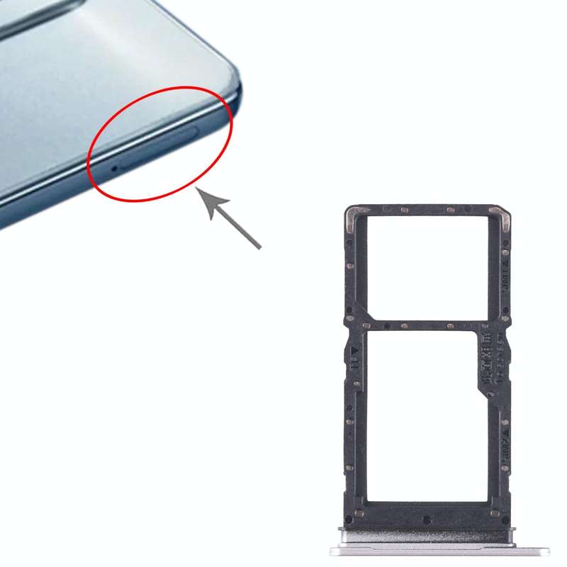 For Honor Play 30 SIM + SIM / Micro SD Card Tray (Silver)