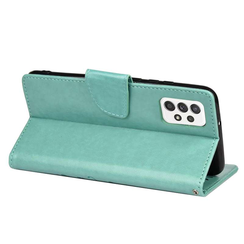 For Samsung Galaxy A33 5G Butterfly Flower Pattern Horizontal Flip Leather Phone Case with Card S...