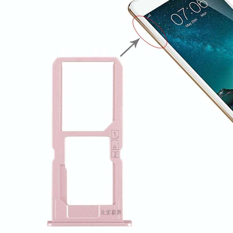 For Vivo V3Max SIM Card Tray + SIM Card Tray / Micro SD Card Tray (Rose Gold)
