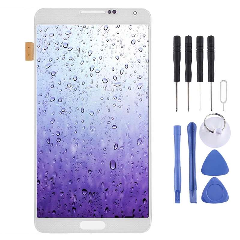 Original Super AMOLED LCD Screen for Galaxy Note III / N90 with Digitizer Full Assembly (White)