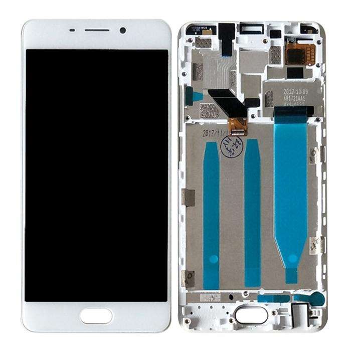 TFT LCD Screen for Meizu M6 Note Digitizer Full Assembly with Frame(White)