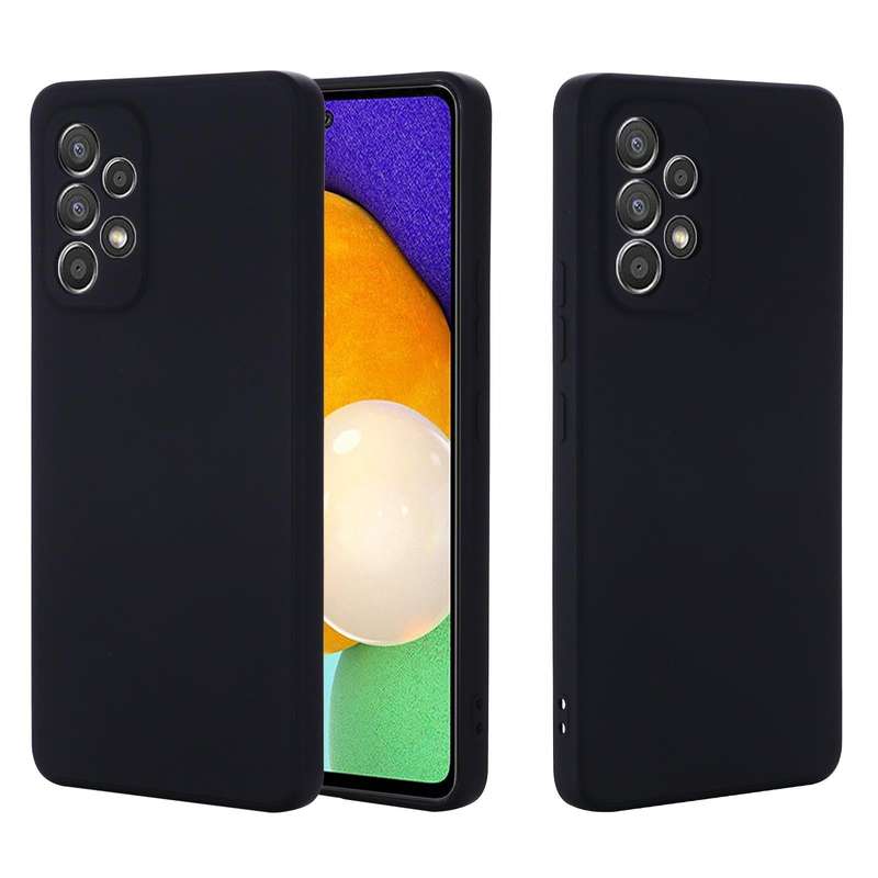 For Samsung Galaxy A33 5G Color Liquid Silicone Phone Case(Black)