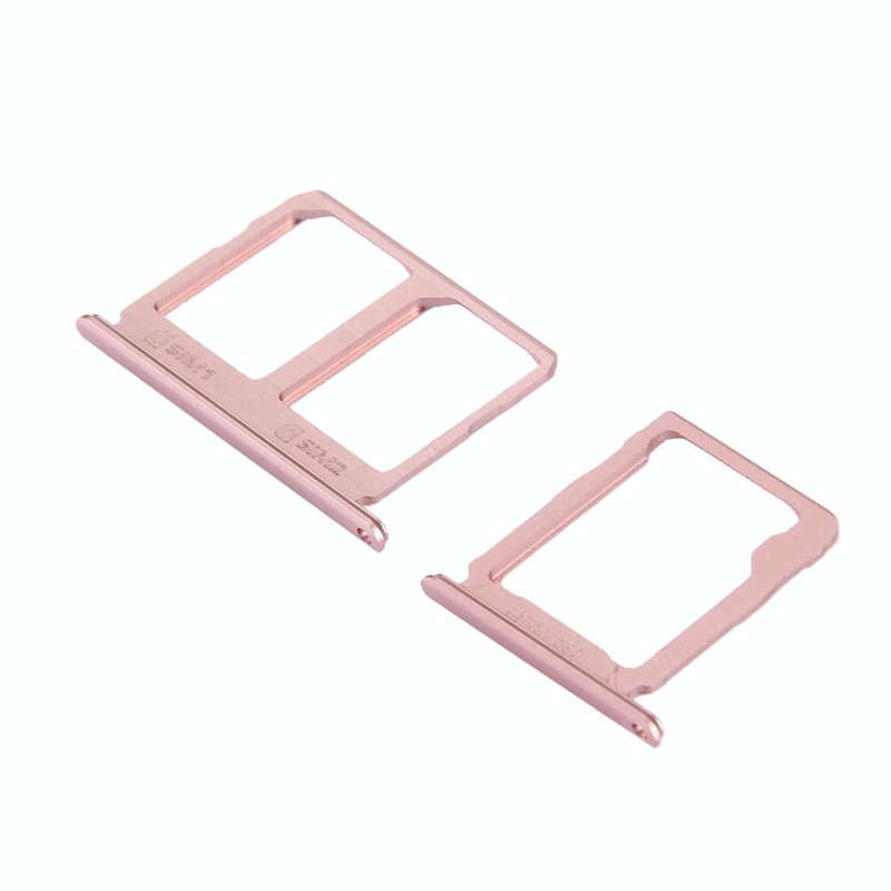 For Galaxy C9 Pro / C9000 SIM Card Tray + Micro SD Card Tray (Rose Gold)