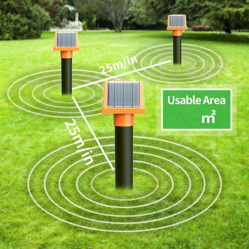 SJZ057 Outdoor IP66 Waterproof Solar Ultrasonic Rat Repeller Orchard Ultrasonic Animal Repeller(O...
