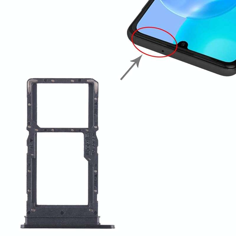 For Honor X5 Plus SIM + SIM / Micro SD Card Tray (Black)