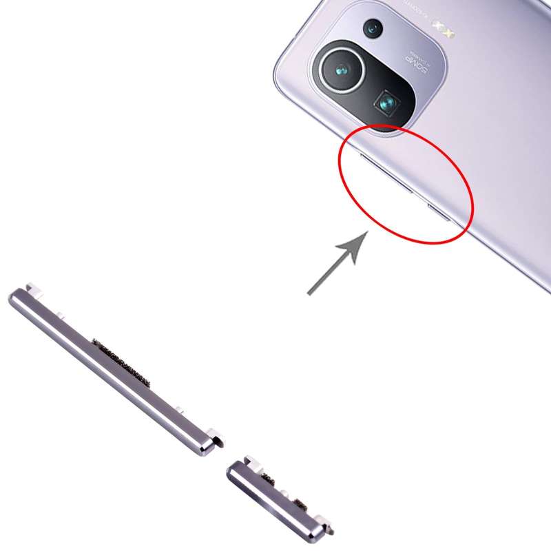 Power Button and Volume Control Button for Xiaomi Mi 11 Pro M2102k1AC (Black)