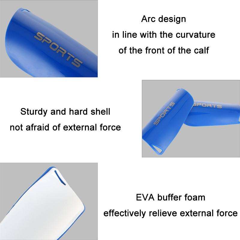 Football Shin Pads + Socks Sports Protective Equipment, Color: Dark Blue (M)