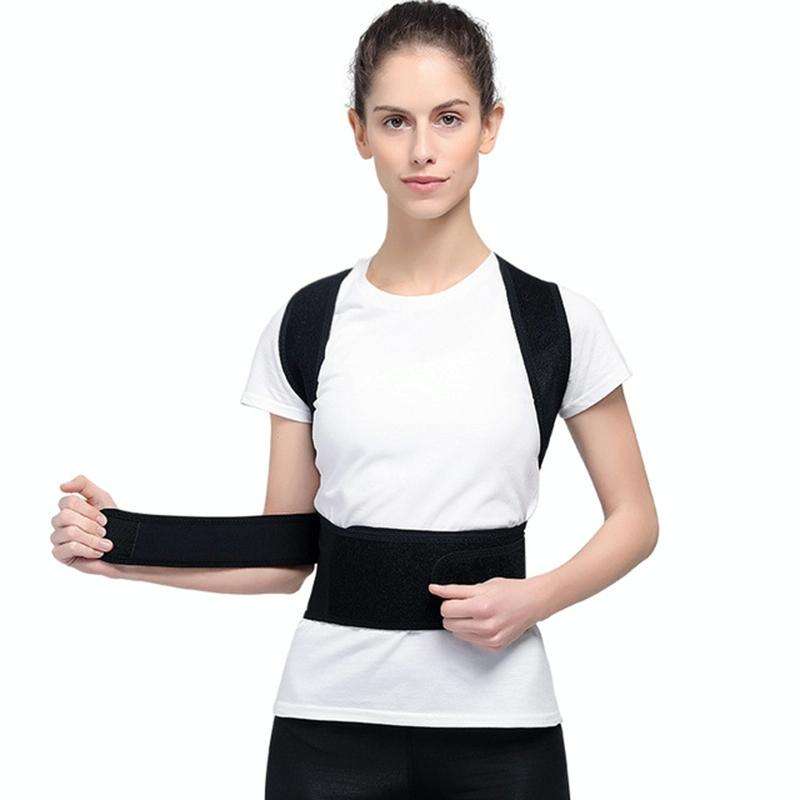 Kyphosis Correction Belt Spine Back Fixation Belt Correction Clothing, Size:XS(Black)