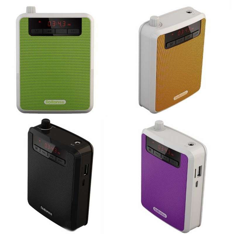 Rolton K300 Portable Voice Amplifier Supports FM Radio/MP3(Black)