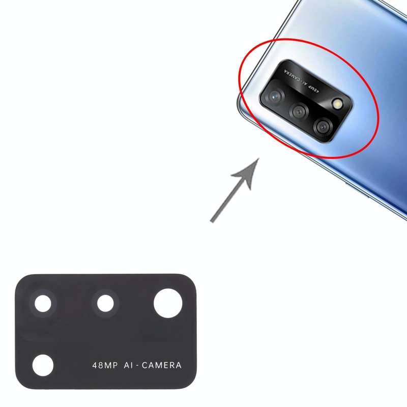 For OPPO A74 4G/F19 10 PCS Back Camera Lens