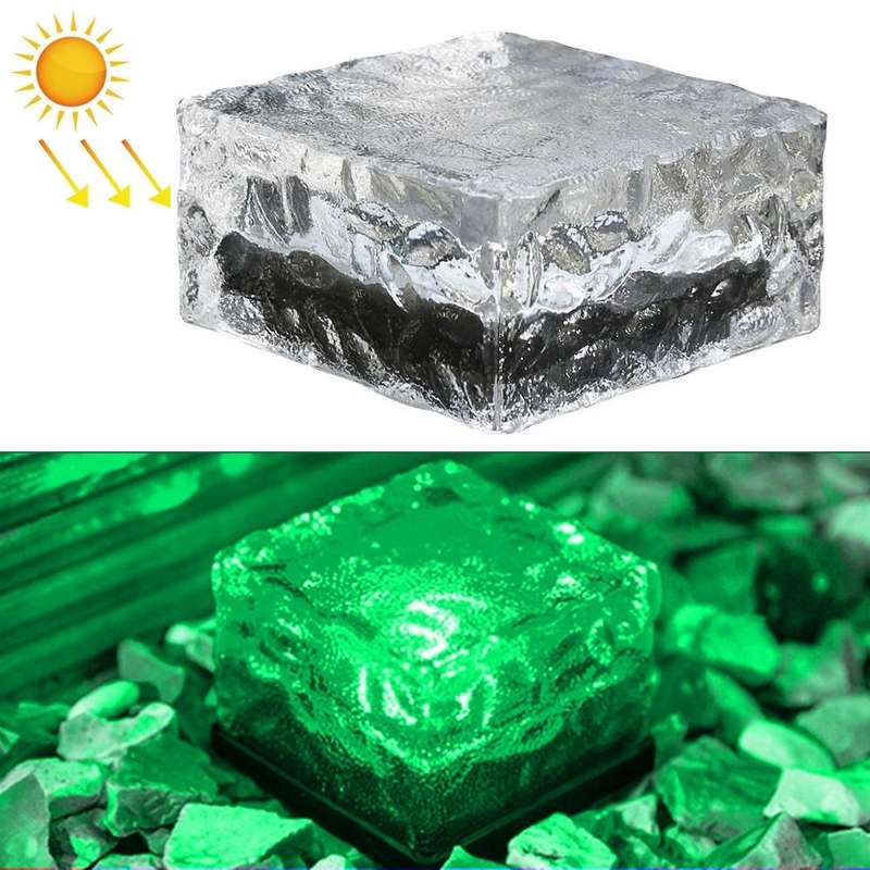 Solar Powered Square Tempered Glass Outdoor LED Buried Light Garden Decoration Lamp IP55 Waterpro...